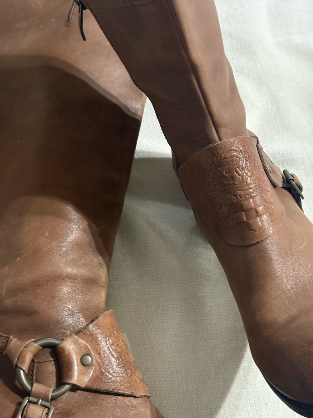 Vince Camuto Women’s Tall Leather Riding Boots in Brown 7.5 - Picture 3 of 9